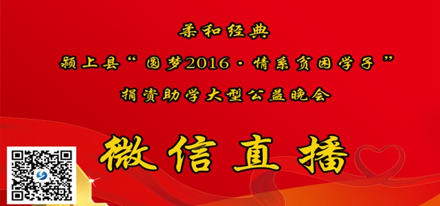 柔和经典颍上县“圆梦2016·情系贫困学子”捐资助学大型公益晚会
