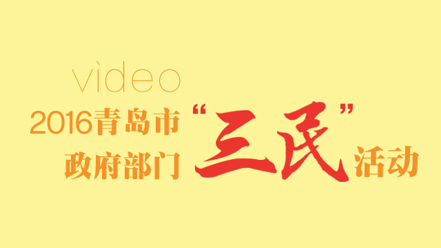 2016青岛市政府部门“三民”活动